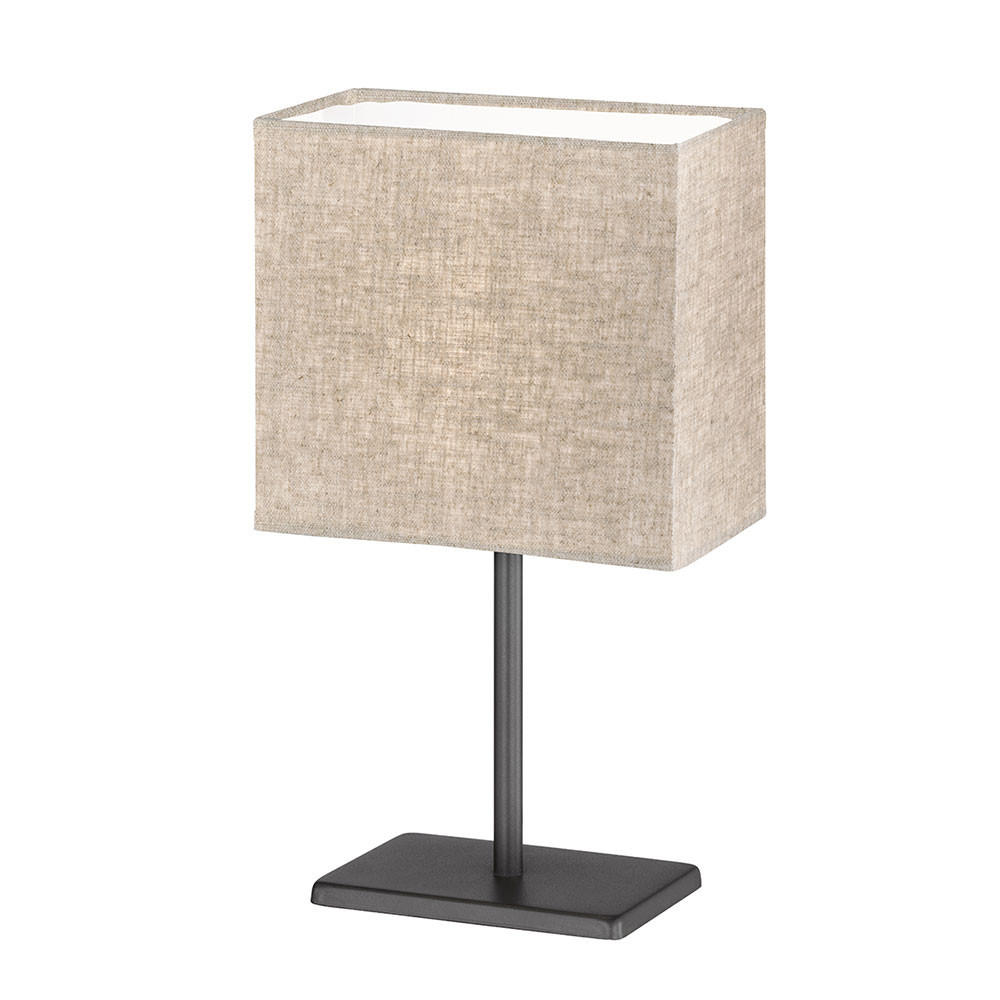 TISCHLEUCHTE Textil Grau Schwarz - Beige, Metall (17/10/30cm)