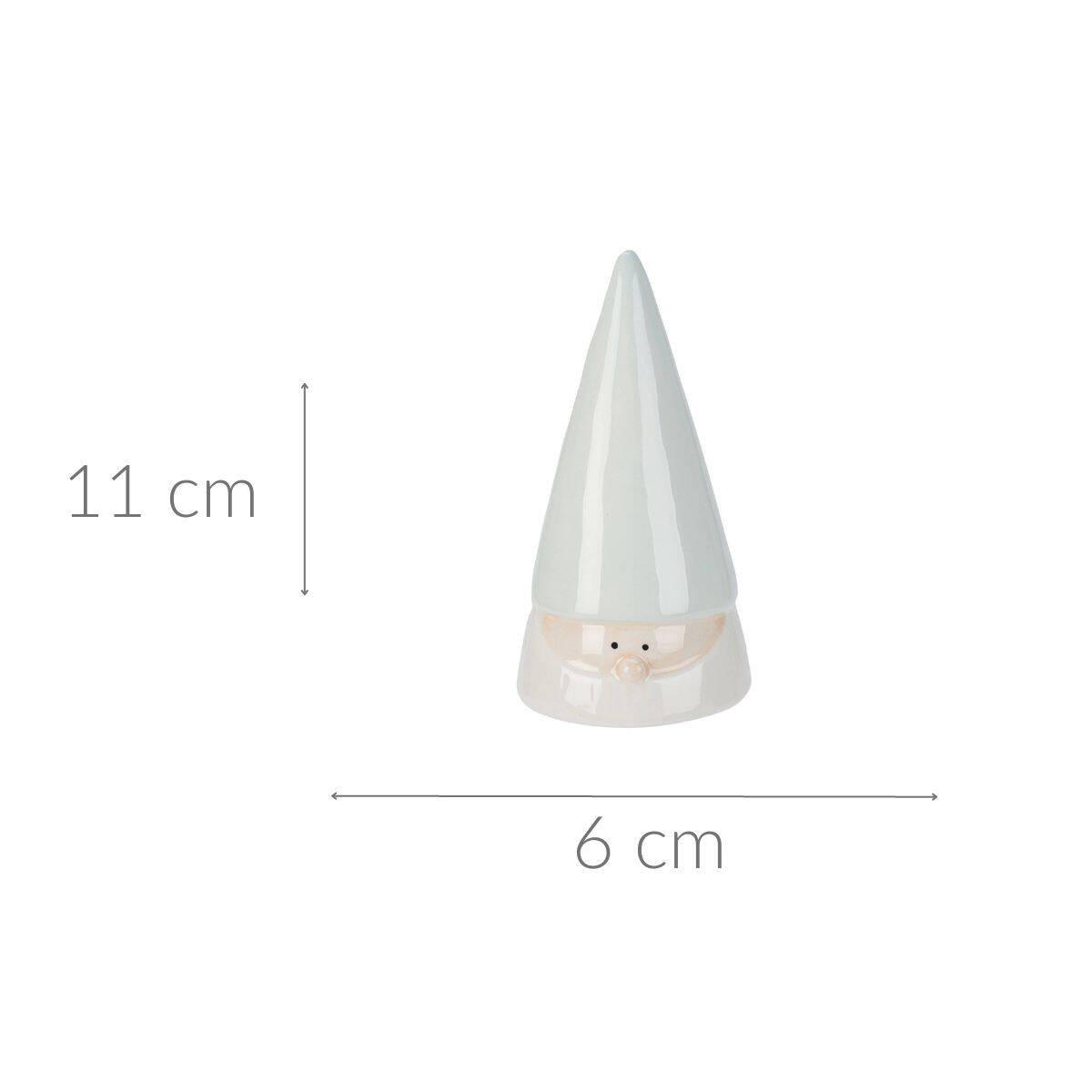 WEIHNACHTSDEKO Wichtelmännchen 11 cm - Weiß, Keramik (6/11.5/6cm) - Home Styling Collection