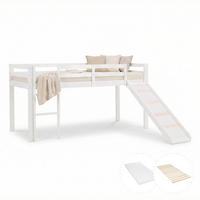HOCHBETT 90/200 weiß mit Rutsche - Weiß, Holz - Homestyle4u