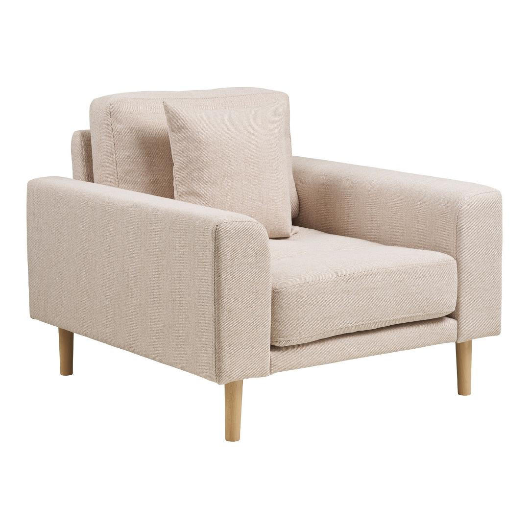 SESSEL, Cora, Sandfarben, Polyester, 92 x 90 x 54 cm - Sandfarben, Textil (92/54/90cm) - ebuy24