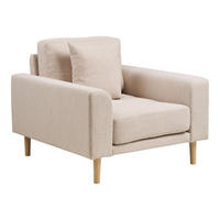 SESSEL, Cora, Sandfarben, Polyester, 92 x 90 x 54 cm - Sandfarben, Textil (92/54/90cm) - ebuy24