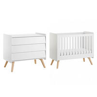 SOBA ZA BEBE 2-dijelniVintage Bijeli - bijela, drvni materijal (125/103/65cm) - Petits-meubles