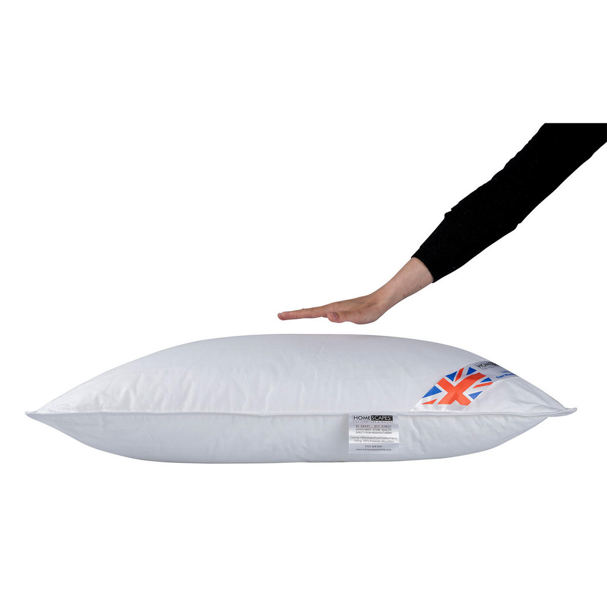 KOPFKISSEN 2er-Set Super-Mikrofaser 48/74 cm - Weiß, Textil (48/74cm) - Homescapes