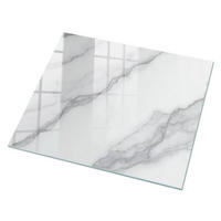 GLASPLATTE 80x60 cm – Marmormuster - Schwarz, Glas (0.4/80/60cm) - ArtPrintCave