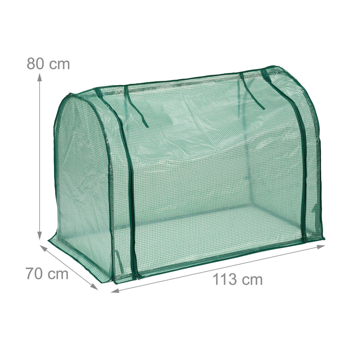FOLIENGEWÄCHSHAUS - Transparent, Kunststoff/Metall (113/80/70cm) - Relaxdays
