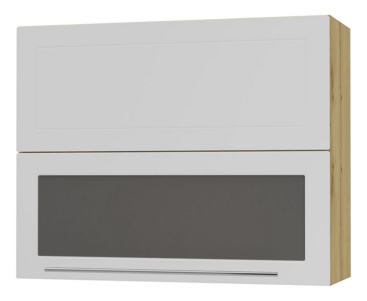 KÜCHENHÄNGESCHRANK Kvantum W8BS/90 Weiß Matt / Eiche Artisan Matt 90 / 32,5 / 72cm - Eiche Artisan/Weiß, Holz/Holzwerkstoff (90/72/32.5cm) - Feldmann-Wohnen