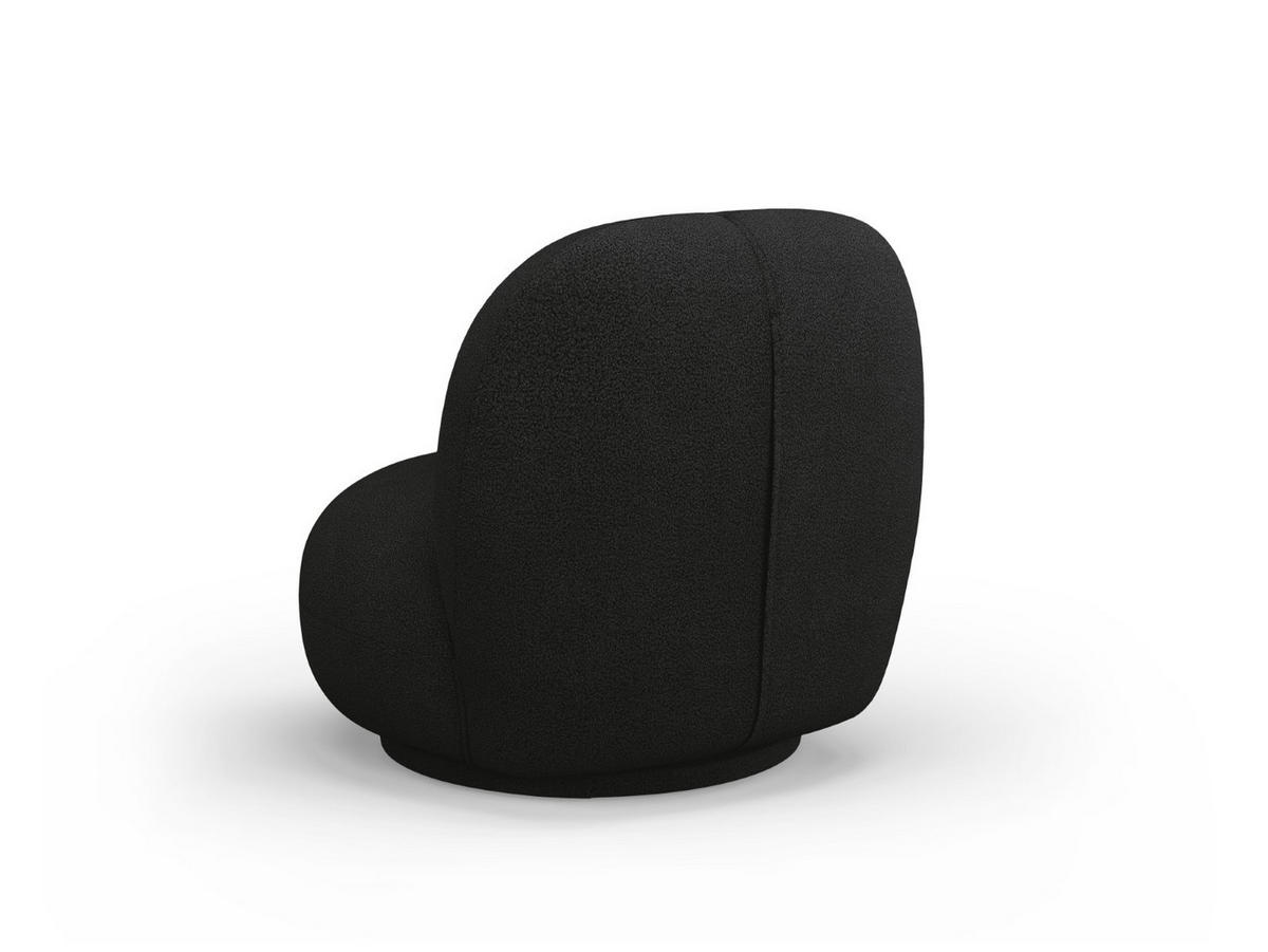 DREHSESSEL Chuck aus Boucle schwarz - Schwarz, Textil (77/80/78cm) - Micadoni