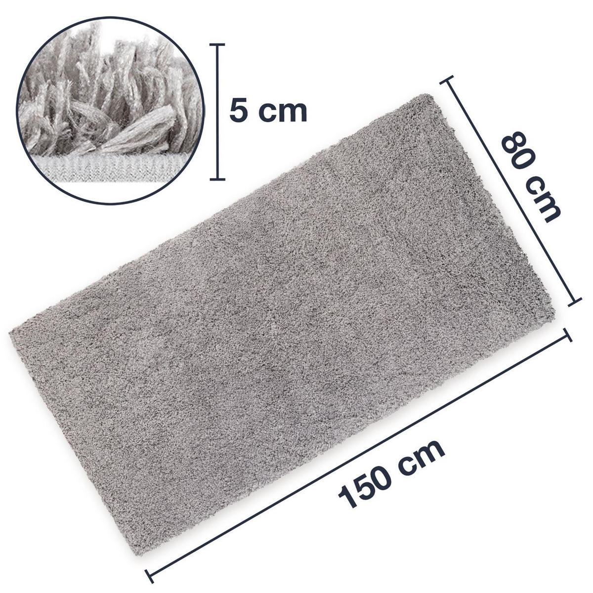BADTEPPICH VIENNA - Grau, Textil (80/150cm) - WohnDirect