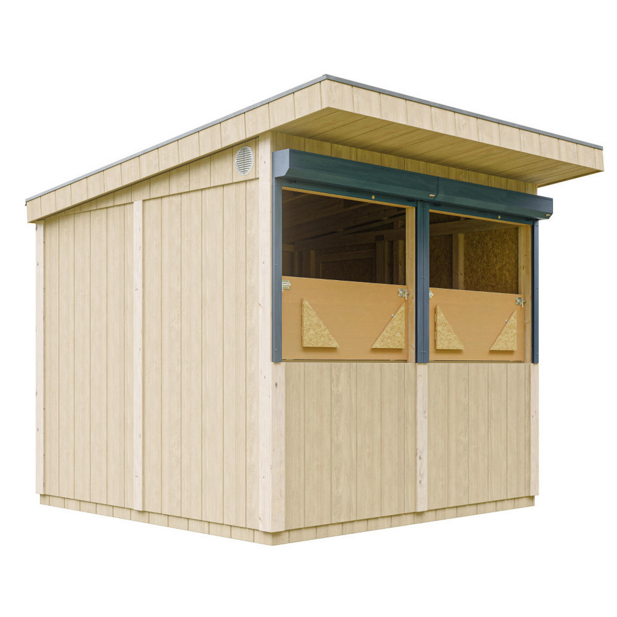 VERKAUFSSTAND - 5,9m² - H240x248x305 cm - LP Smartside Paneelbauweise - Timbela M950 - Beige, Holzwerkstoff (248/240/305cm) - Timbela
