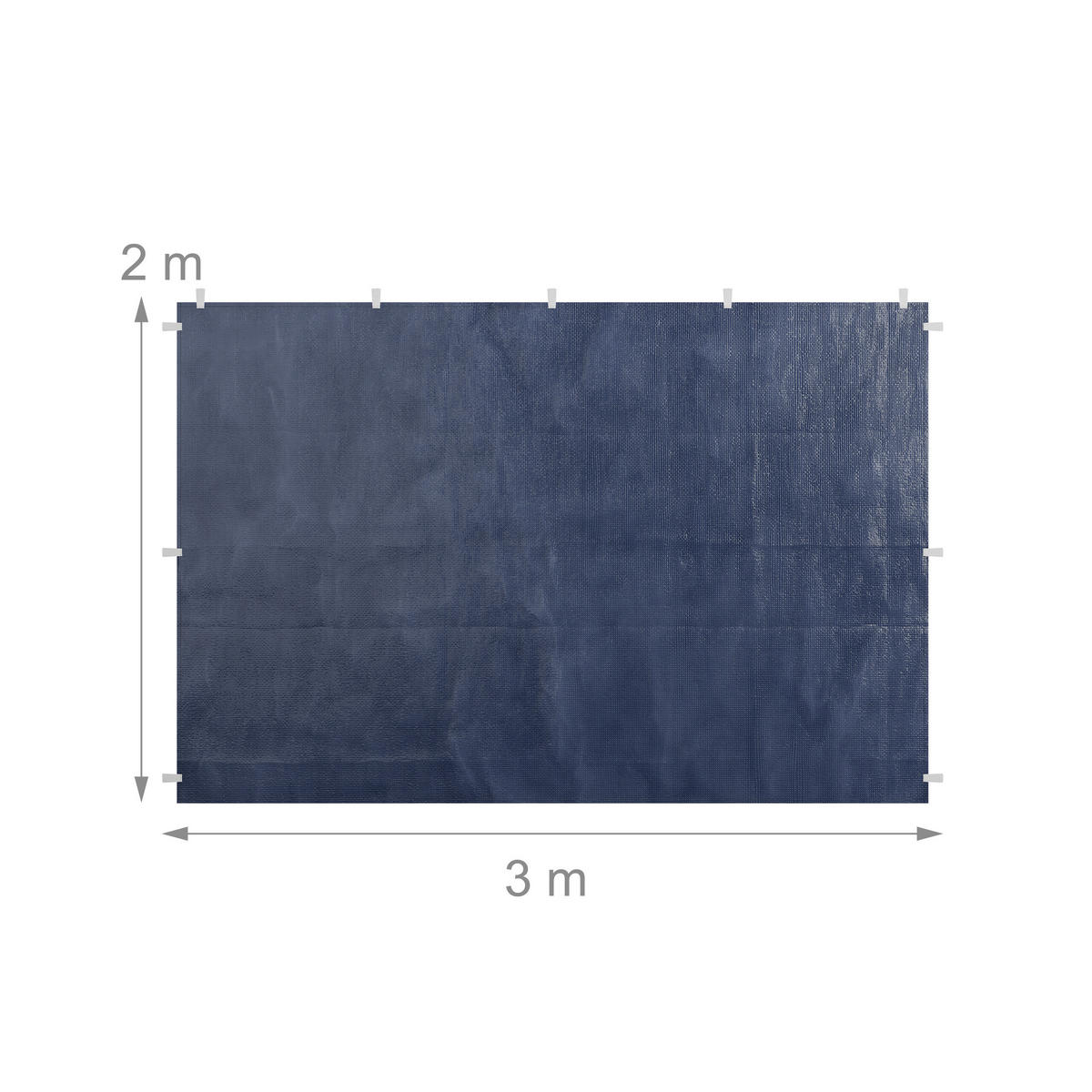 3XPAVILLON-SEITENTEILE - Dunkelblau, Kunststoff (300/200/0.1cm) - Relaxdays