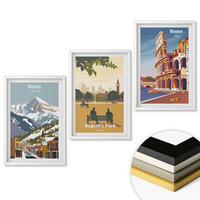 WANDBILDER 3er-Set - 40x60 cm Weißer Rahmen - Ouray Mountains London Coliseum - Weiß, Kunststoff (40/60cm) - ArtPrintCave