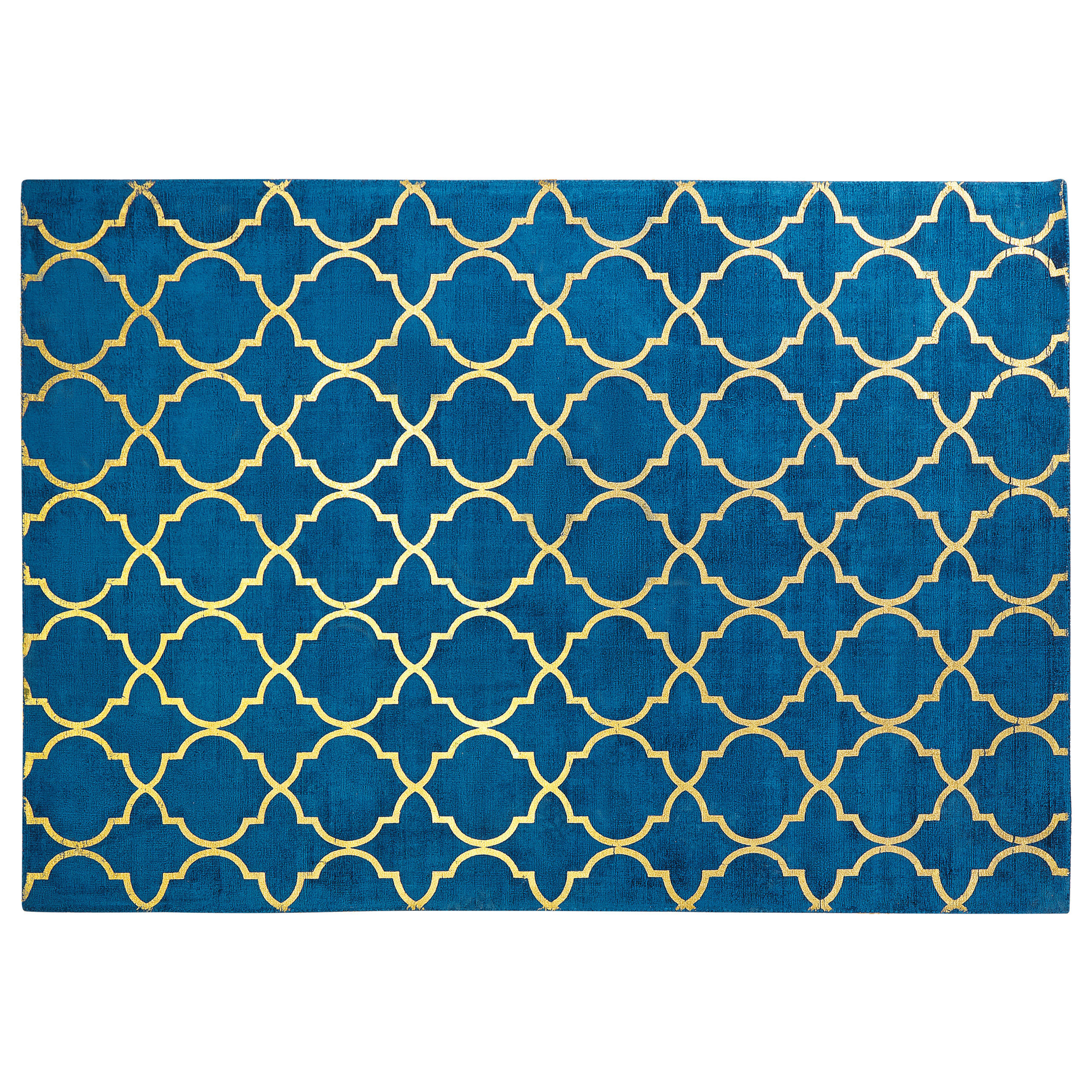 KURZFLOR-TEPPICH Yelki 230/160 cm - Blau, Naturmaterialen (160/230cm) - Beliani