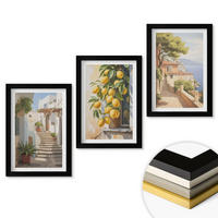 WANDBILDER 3er-Set - 20x30 cm Schwarzer Rahmen - Lemon Streets Meerblick - Schwarz, Kunststoff (20/30cm) - ArtPrintCave