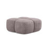 POUF Chenille Stoff Violett - Flieder/Schwarz, Holzwerkstoff/Kunststoff (90/39/90cm) - Makamii