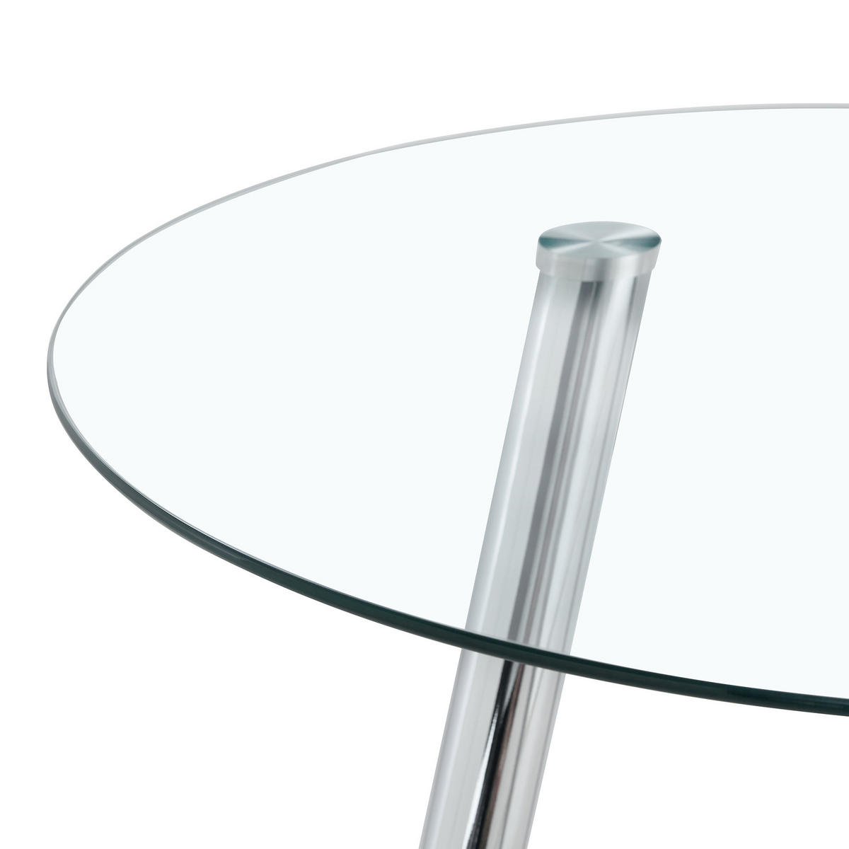 ESSTISCH runder Silber mit Metallbeinen 89 cm - Silberfarben, Metall (89/89/76cm) - Oxeza