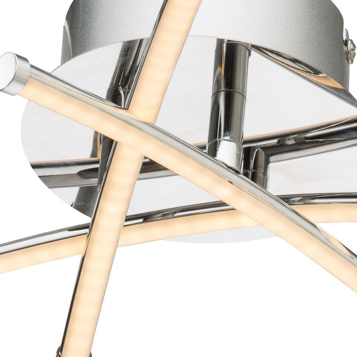 LED DECKENLEUCHTE SHANGHAI Metall Silber - Silberfarben, Metall (38/38/11.5cm) - Globo Lighting