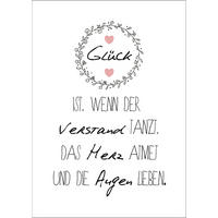 BILD 29x41 cm Spruch Glück Rosa Grau - Weiß, Holzwerkstoff (29/41/2cm) - artissimo