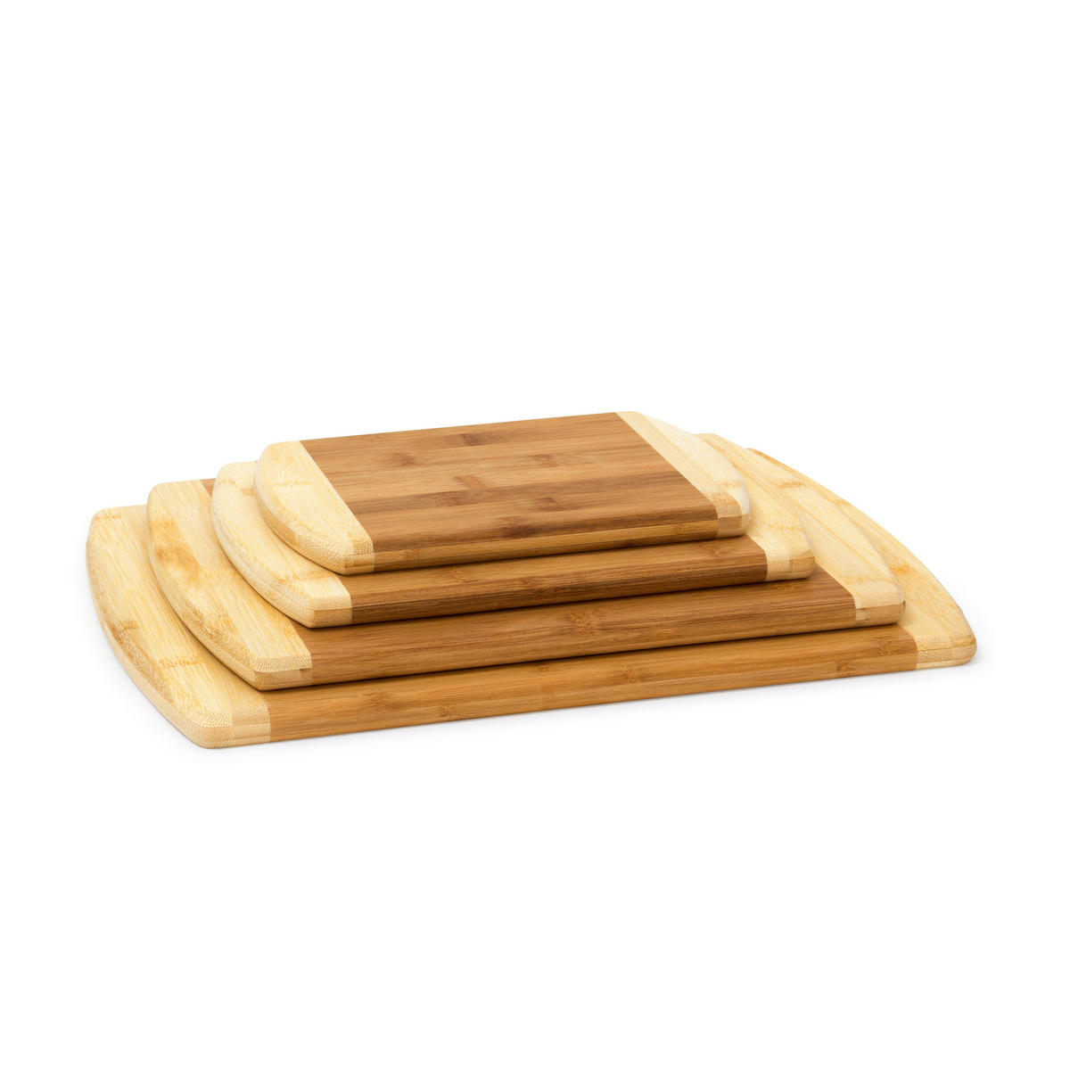 4xSCHNEIDEBRETT - Hellbraun, Holz (44/29.5cm) - Relaxdays