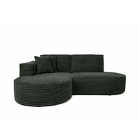 ECKSOFA L-Form, Cordstoff Velo, Grün, Links, Modena Studio - Grün, Holz (236/165cm) - Kaiser Möbel