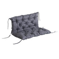 SITZKISSEN, Polyester, Dunkelgrau - Dunkelgrau, Naturmaterialen/Kunststoff (98/8/100cm) - Outsunny