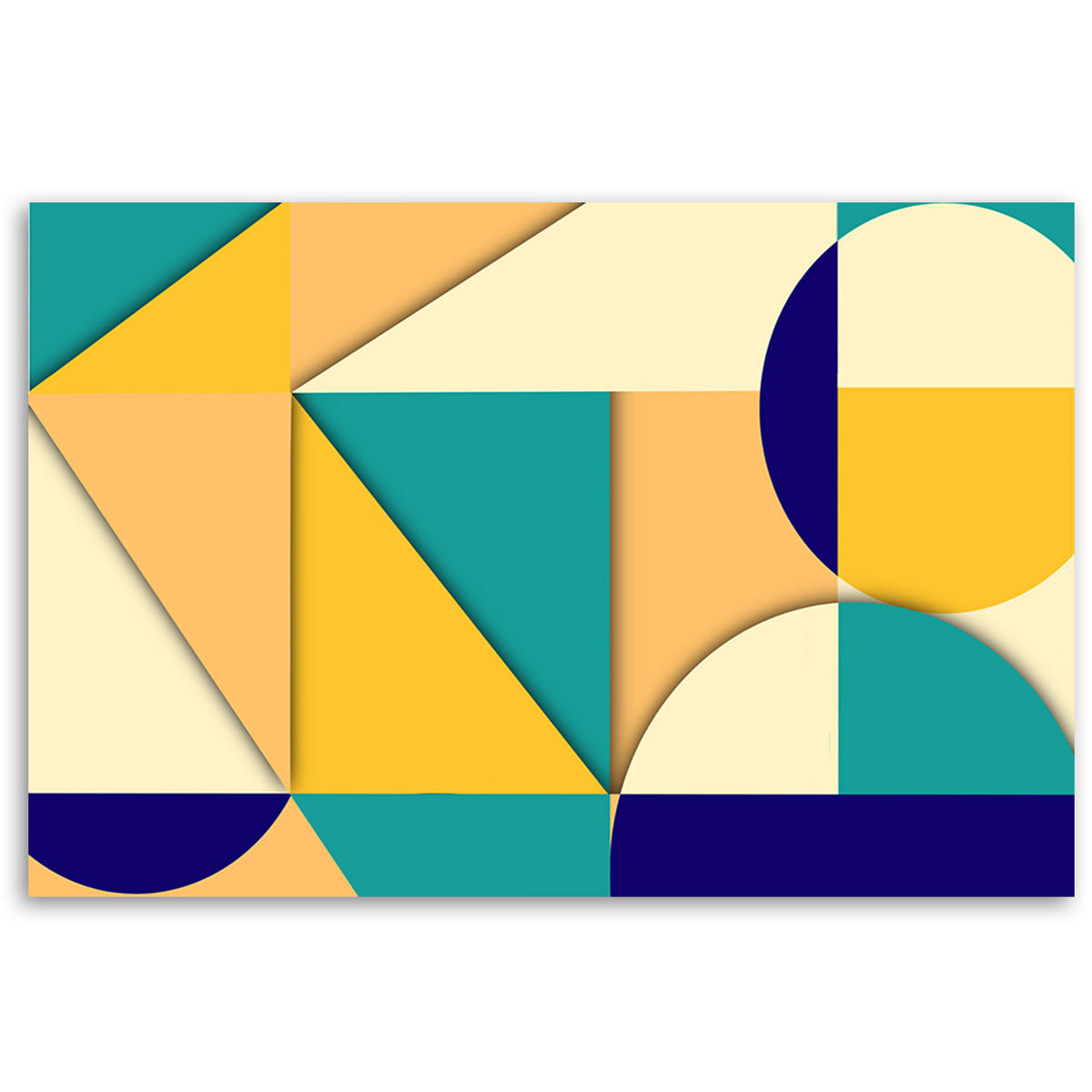 WANDBILD geometrische abstraktionsformen - Orange, Textil (60/40cm) - Feeby