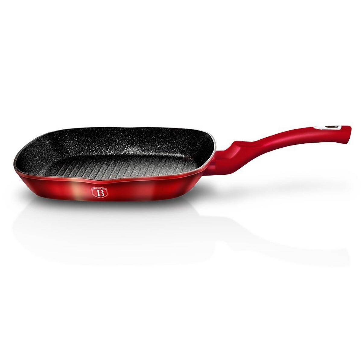GRILLPFANNE Rot 28/28/5.5 cm BH1271 - Rot, Metall (28cm) - Berlinger Haus