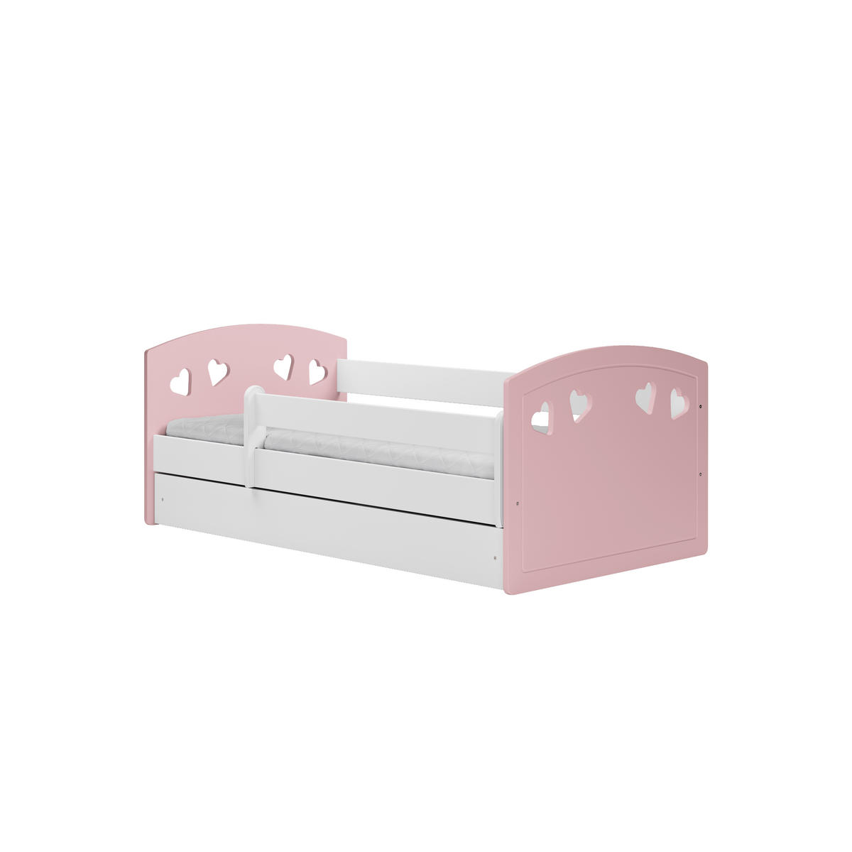 KINDERBETT JULIA mit Schublade ohne Matratze 90/65/184 - Hellrosa, Holzwerkstoff (80/180cm) - RAUMHIRSCH FURNITURE