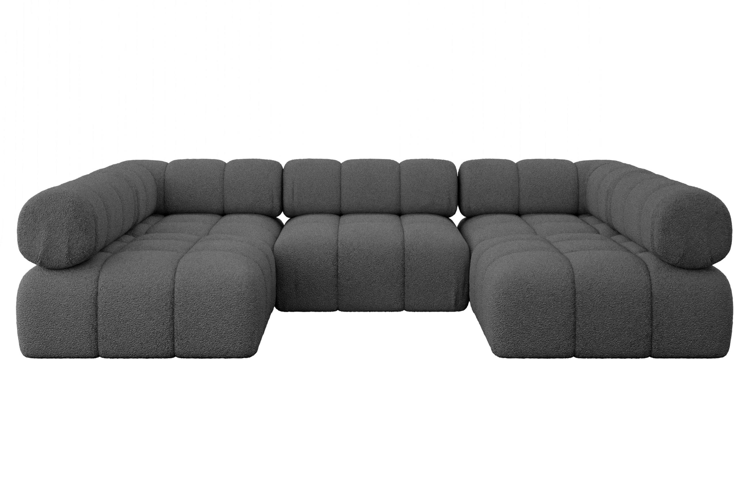 Altdecor Wohnlandschaft Grau 285x70x190 cm