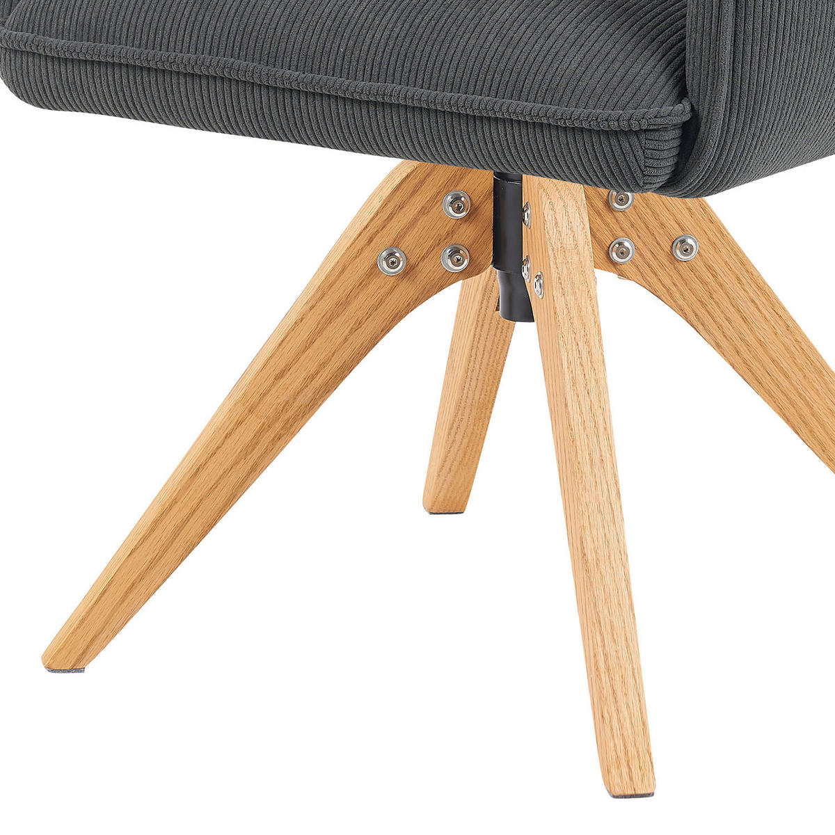ARMLEHNSTUHL Mika-Emil - Honigeiche/Anthrazit, Eichenholz/Holz (60/88/63cm) - DUBI Möbel