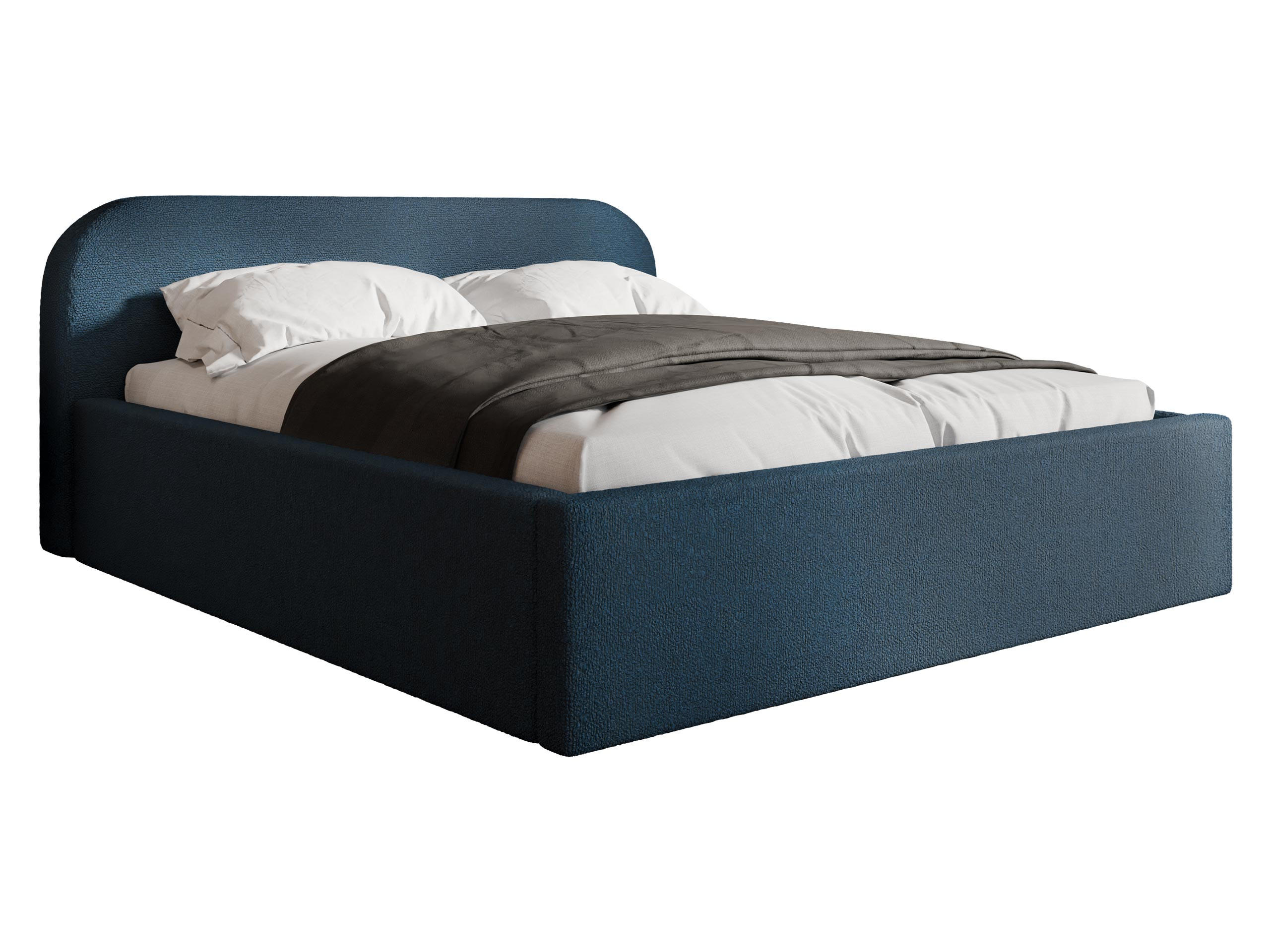 POLSTERBETT Deisin - Blau/Naturfarben, Holz/Holzwerkstoff (140/200cm) - MIRJAN24
