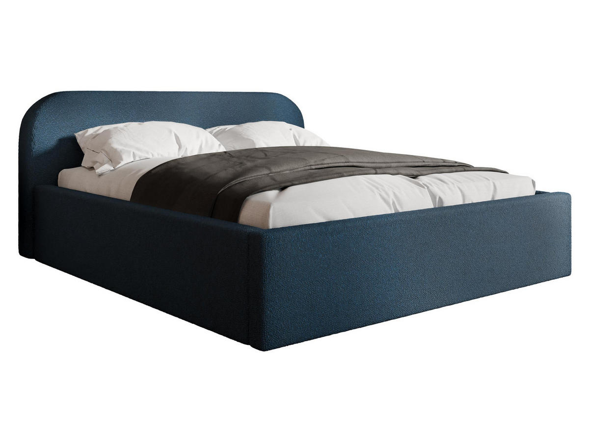 POLSTERBETT Deisin - Blau/Naturfarben, Holz/Holzwerkstoff (140/200cm) - MIRJAN24