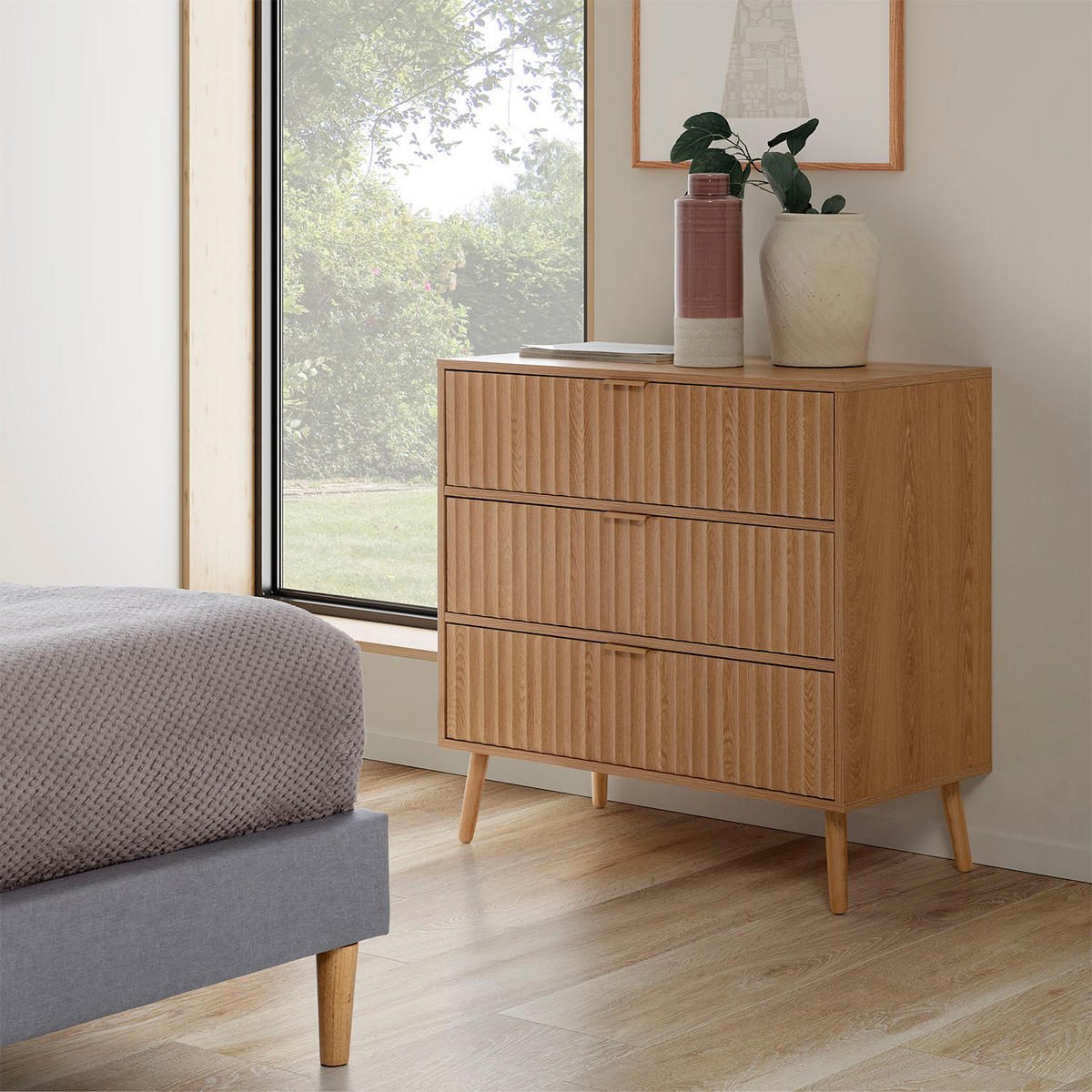 KOMMODE 80/80/40 Lluvia Eiche - Honigeiche, Holzwerkstoff (80/80/40cm)