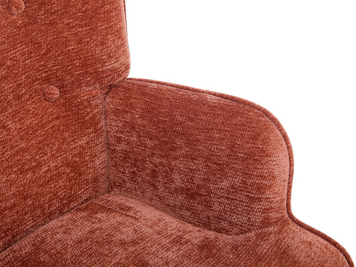 SESSEL mit gerader Rückenlehne - 1 -Sitzer - Polyester - terracotta - VATELY - Braun, Textil (69/95.5/78cm) - Vente-Unique
