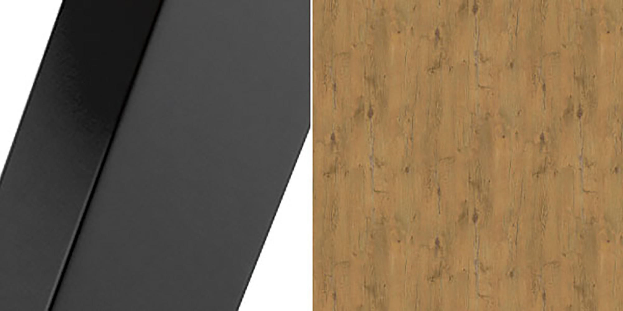 COUCHTISCH Astro Eiche Lancelot / Schwarz (2er-Set) - Schwarz/Braun, Holz/Holzwerkstoff (76/142/50cm) - Feldmann-Wohnen