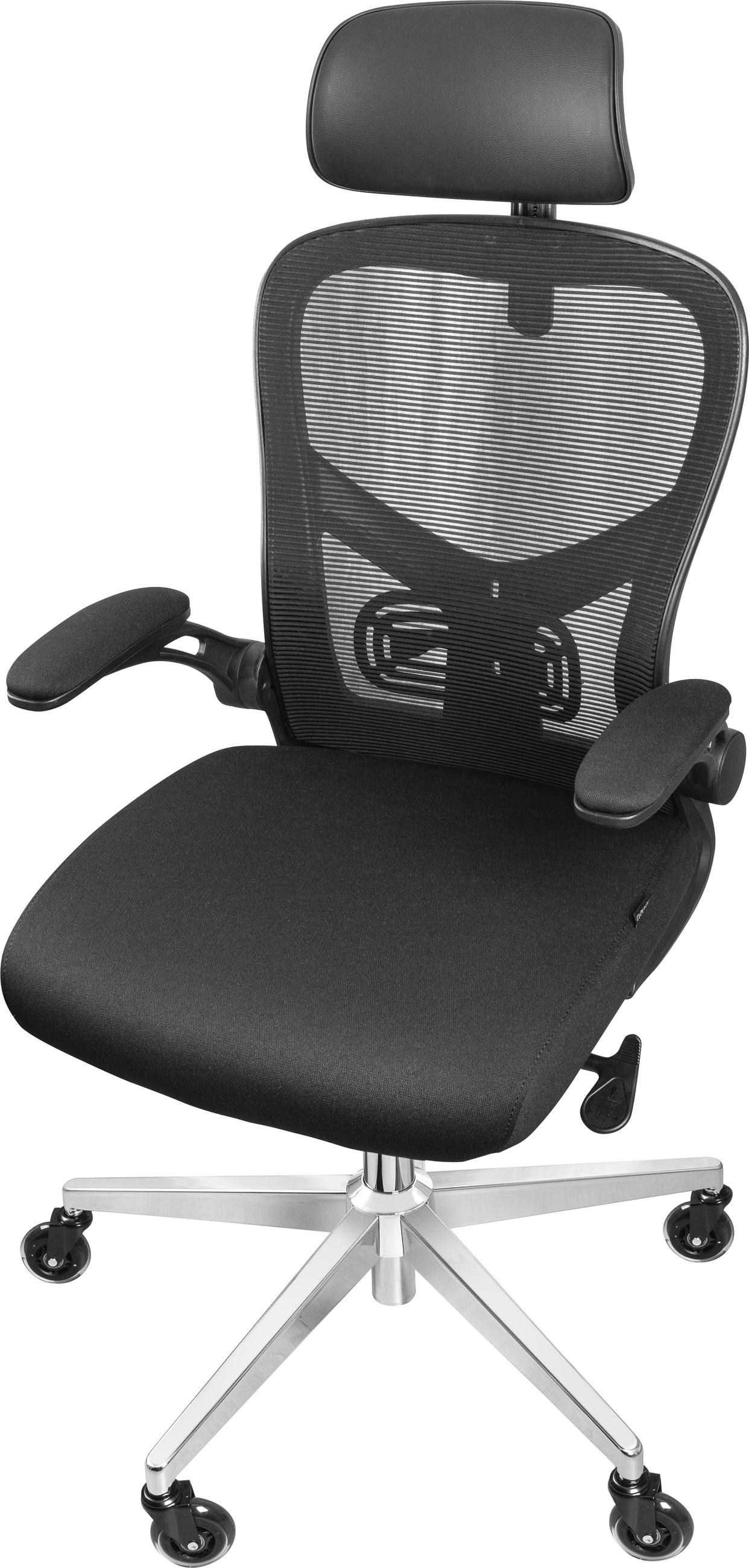 BÜROSTUHL SmartSeat Schwarz - Silberfarben/Schwarz, Kunststoff/Textil (70/142/70cm) - Clouvou