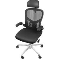 BÜROSTUHL SmartSeat Schwarz - Silberfarben/Schwarz, Kunststoff/Textil (70/142/70cm) - Clouvou