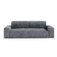 POHOVKA Fabio 3MÍSTNÁ Šedá - šedá, dřevo (260/82/102cm) - Petits-meubles