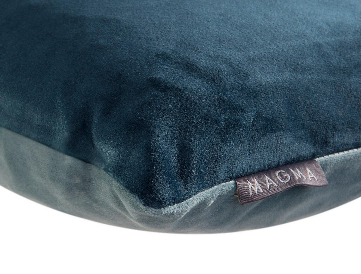 KISSENHÜLLE Samt Uni - Petrol, Textil (40/40cm) - Magma Heimtexx