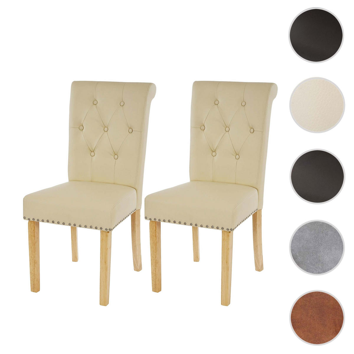 ESSZIMMERSTUHL FIELD IL Beige 2er-Set - Beige, Textil (47/98/62cm) - MCW