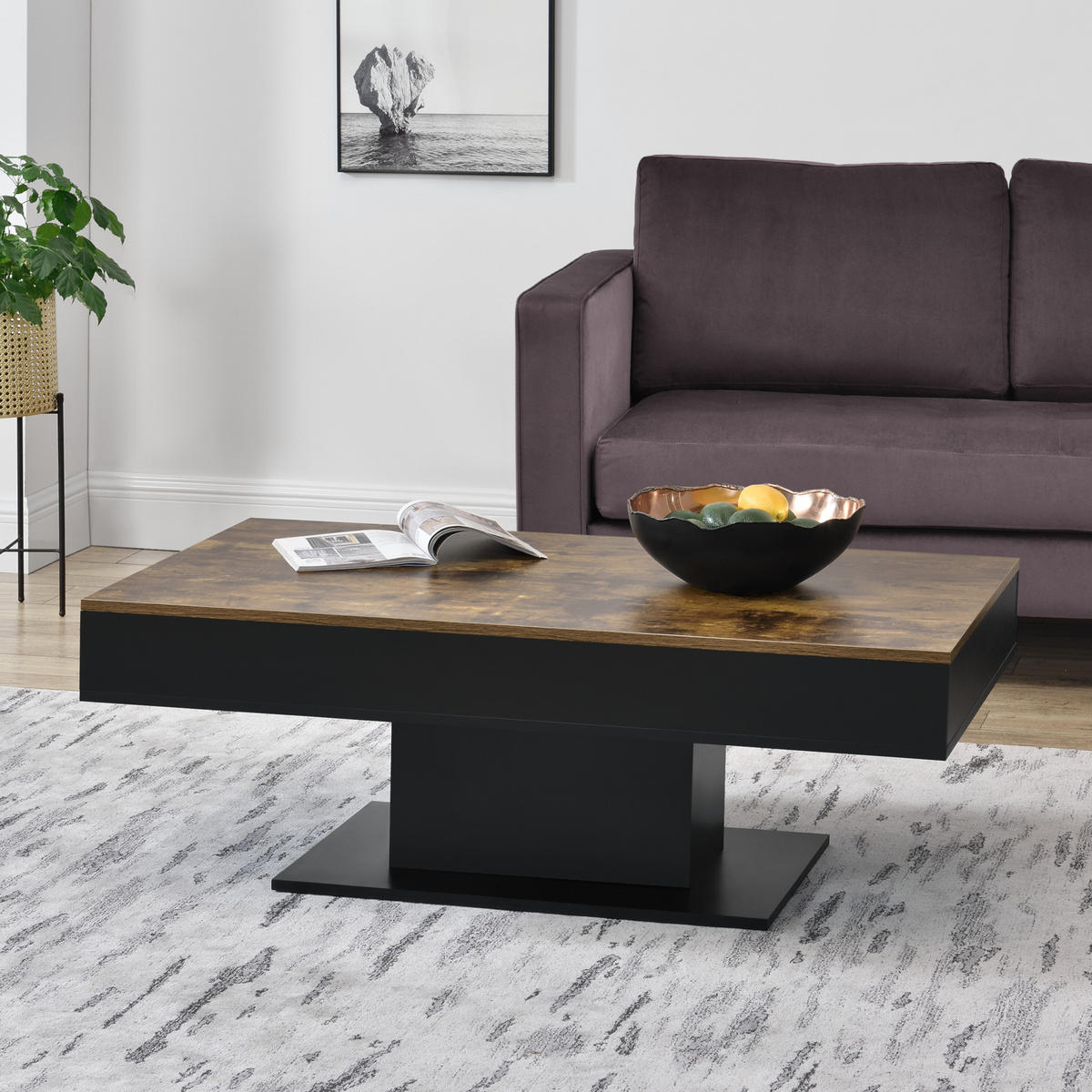 COUCHTISCH Lünen 110/60/40 - Braun, Holzwerkstoff (60/110/40cm) - [en.casa]