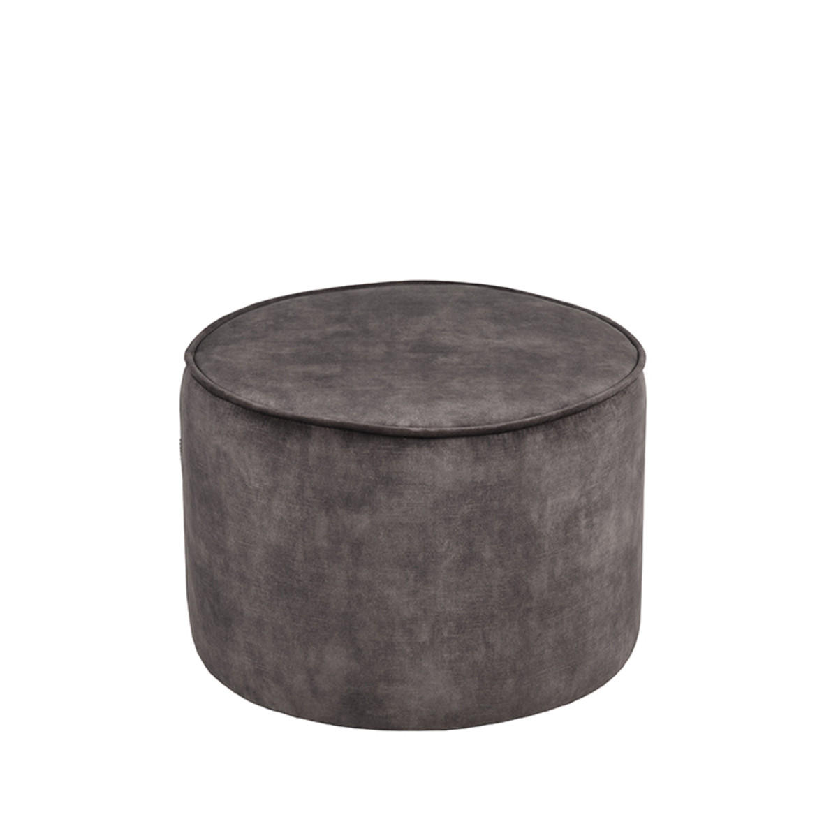 POUF Tibo Grau 55/55/40 cm - Dunkelgrau, Textil (55/40/55cm) - LABEL51
