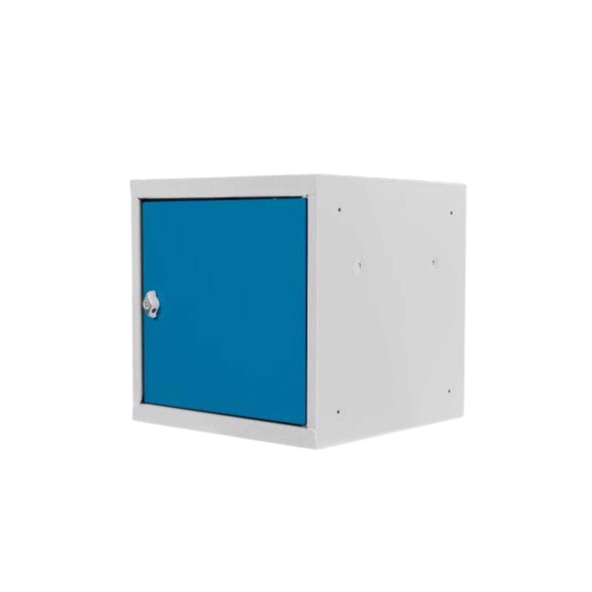 SCHLIESSFACHWÜRFEL Blocky mit Drehriegelschloss für Vorhängeschloss 40x40x40cm Lichtgrau/Lichtblau - Blau/Grau, Metall (40/40/40cm) - PROREGAL