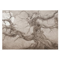 FOTOTAPETE 208x146 cm - Nachtvögel - Beige, Textil (208/146cm) - Wallfluent