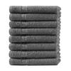 GÄSTEHANDTUCH 30x50 cm Frottier Gästetuch im 8er Set aus 100% Baumwolle, Anthrazit 500g/m2 - Anthrazit, Textil (35/50cm) - Carpe Sonno