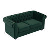 SOFA 2-Sitzer - Samt - Grün - CHESTERFIELD - Grün, Textil (168/72/88cm) - Vente-Unique