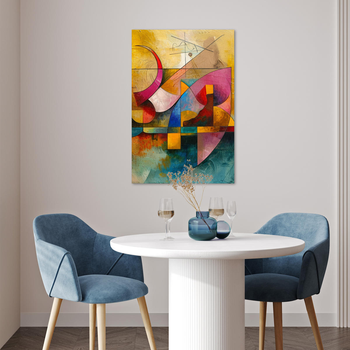 POSTER Kunst - Abstrakt - Modern 40x60 cm - Gelb, Papier (40/60/0.1cm) - MuchoWow