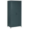 GARDEROBENSCHRANK Stahl dunkelgrau matt 4 Fächer Varna - Grau, Metall (76/171/50cm) - Beliani