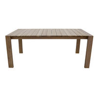 GARTENTISCH Algar Natur 90 x 180 - Braun, Holz (90/180/75cm) - Kenay Home