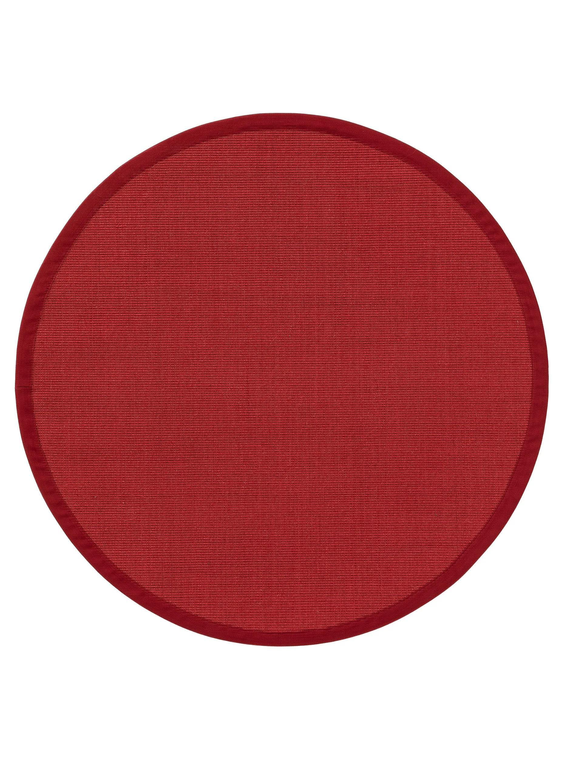 SISALTEPPICH Sana Rot ø 200 cm rund - Rot, Textil (200/200cm) - benuta Nest