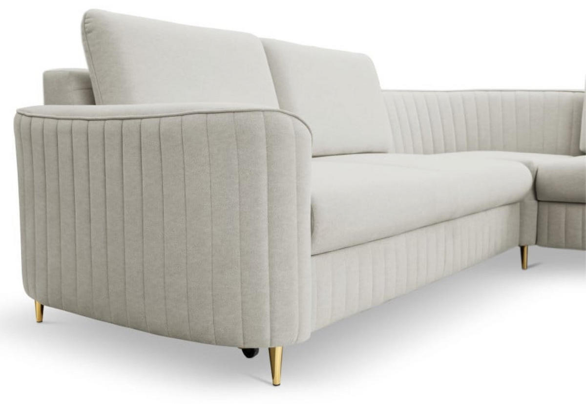 ECKSOFA Hellgrau LOREN Mit Schlaffunktion Und Bettkasten - Hellgrau/Grau, Textil (251/251cm) - Sepro Meble